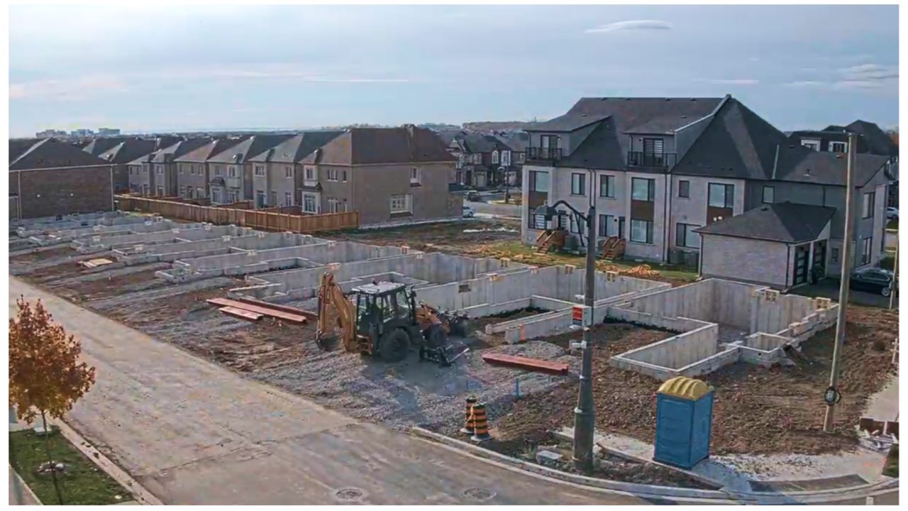 Panelized homes under construction